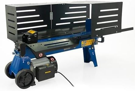 Hyundai 5 Tonne Horizontal Electric Log Splitter with Hydraulic Ram, Steel Protection Cage 250mm Split, Steel Protection Cage with 3 Year Warranty