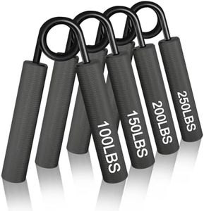 CRAZYROPE Metal Hand Grip Strengthener, 4 Pack (100,150,200,250lbs) Grip Strength Trainer, Forearm Strengthener Hand Strengthener Workout Equipment for Home Gym