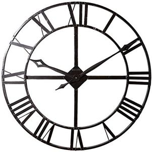 Howard Miller Lacy Wall Clock II - Traditional Wall Art Gray Finish Wrought-Iron | Analog Display with Roman Numerals Battery Powered Quartz Movement Office Home and Room Decor
