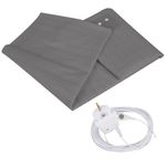 Earthing Bed Sheet with Connection Cord,Conductive Grounding Half Sheet,Made with Premium Cotton and Silver Threads For Better Sleep,Healthy and Comfortable (193×203cm/76×80in-Grey)