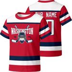 KREDE Washington T Shirt Custom Name Number Gift for Kids Girl Boy