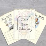 2025 Gonks Gonkette Calendar. 12 months - monthly view wall organiser, A4 size. Gonk lover present, sturdy, eco friendly