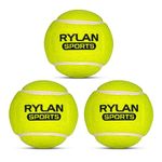 Rylan Tennis Ball Cricket Tennis Ball Light Tennis Ball for Cricket Tournament, Street Match Cricket Ball Tennis for Lawn Cricket Soft Tennis Balls for Playing Pacer Cricket Ball - Green (Pack of 3)