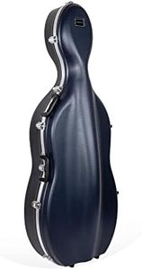Crossrock CRA860CEFBL ABS Molded Cello Case with Wheels in Blue- For Both 4/4 Size and 3/4 Size