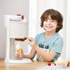 Ice Cream Maker Machine Soft Serve & Sorbet - Healthy Dessert Maker with One-Touch Operation, Dairy-Free Vegan Frozen Yogurt Maker for Home/Kids/Parties, BPA-Free Compact 1.2L (Easy Clean)