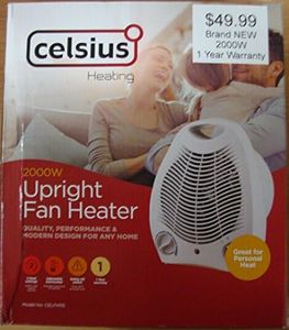 Goldair CELSIUS 2000W UPRIGHT FAN HEATER