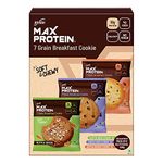 RiteBite Max Protein 7 Grain Breakfast Cookies|Assorted,Pack of 6 (330G)