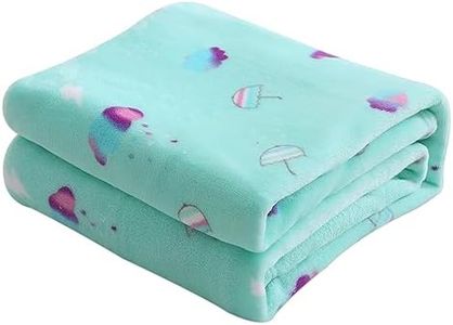 DaysU Flannel Baby Blanket Super-soft Skin-friendly, Warm Fleece Baby Receiving Blankets for Boys and Girls, Comfortable Plush Kids Throw Blanket for Newborn/Baby/Toddler Bed, 30x40 Inches, Embroidered Clouds