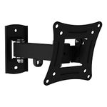 MAHARA Multi-position TV Wall Mount - Black single arm TV bracket with tilt & turn. Suitable for TV & computer monitor screens up to 32". VESA Compatible, Max TV weight 10Kg