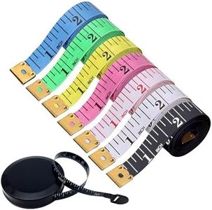 BoAn Tape Measure,8 PCS Measuring Tape for Body Fabric Sewing Tailor Cloth,Retractable Soft Sewing Tape Measures,Double Scales Rulers,60-Inch