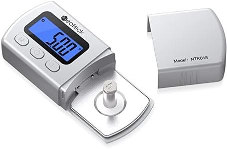 Neoteck Digital Turntable Stylus Force Scale Gauge 0.01g/5.00g Blue LCD Backlight for Tonearm Phono Cartridge - Silver