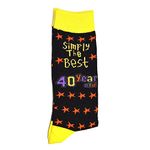 SHATCHI Simply The Best 40 Year Old Gift Novelty Socks for 40th Birthday Keepsake Gift Unisex For Her Him