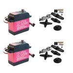 HOOYIJ 2 Pack DS3218MG Pro 20KG Digital RC Servo Upgrade Version Waterproof High Torque Stainless Steel Gear RC Steering Servos for 1/8 1/10 Scale Baja Crawler RC Car Buggy Truck Boat Plane 270 Degree