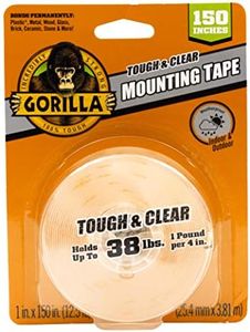 Gorilla Tough & Clear Double Sided Adhesive Mounting Tape; Extra Large; 1" x 150"; Clear; (Pack of 1)