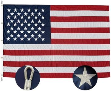 SYII American Flag 30x60 Ft Outdoor, Luxury Embroidered Stars and Roped Heading Double Stitched Sewn Stripes, Heavy Duty Polyester Huge Lage US Flags with Durable Brass Grommets
