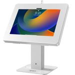 CTA Digital Sleek Rotating Desk Mount with Security Enclosure for 9-11" Tablets (White)