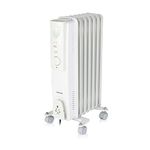 Warmlite WL43003YW Oil Filled Radiator with 3 power Settings and Adjustable Thermostat, 1500W, White