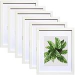 SESEAT 11x14 Picture Frames White Display Pictures 8x10 With mat or 11x14 Prints Without Mat, Wall Mounting, 6PCS