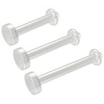 3pc 16g 1.2mm Labret Bar Retainer Keeper Bioplast Clear Plastic Studs Flexible Mole Piercing Jewellery