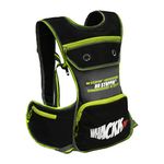 Whackk Whizz Running Bag |Unisex Camping & Hiking | Hydration Pouch Compartment w. connecting water ducts pockets |Exercise & Fitness|Motorcycle Trekking Outdoor (Bladder Not Included) (Green)