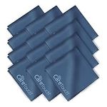 Care Touch Microfiber Cleaning Cloths, 12 Pack - Cleans Glasses, Lenses, Phones, Screens, Other Delicate Surfaces - Large Lint Free Microfiber Cloths - 6"x7" Navy