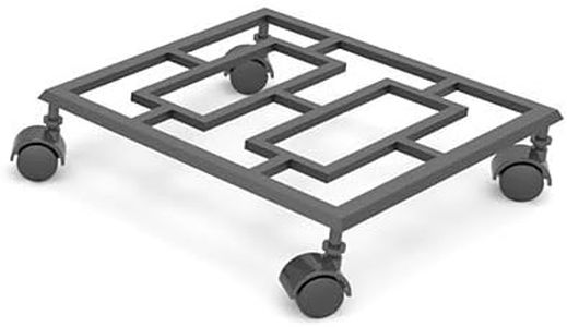 Panacea 86701 Black Contemporary Plant Caddies, Pack of 3