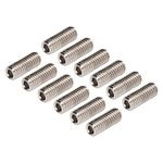 Saddle Height Adjustment Screw Set, 12Pcs Guitar Bridge Saddle Height Adjustment Screws Rustproof Guitar Saddle Height Screws Electric Guitar Bridge Parts Accessories (Silver)