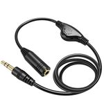 3.5mm Headphone Extension Cable with Volume Control, PChero 3.3FT Male to Female Stereo Audio Jack Extender Aux Extension Adapter Cord for Headset Earphones Smartphones Tablets MP3 Players