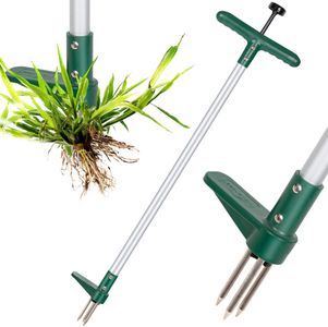 Walensee Stand Up Weed Puller – Long Handle Garden Tool with 3 Claws