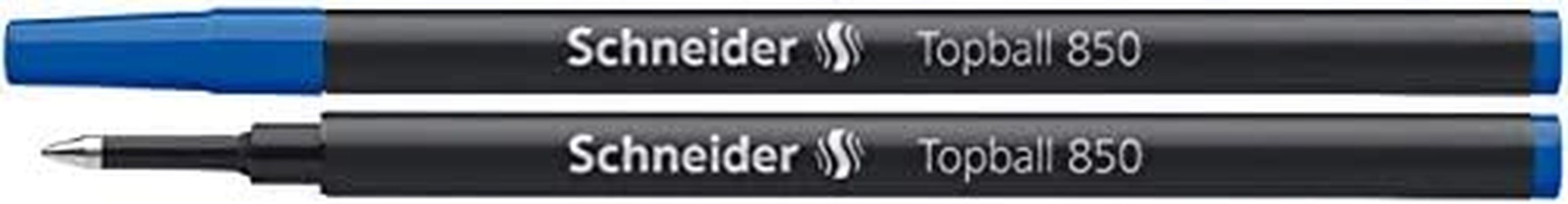 Schneider Topball 850 - Recambio para bolígrafo roller (10 unidades, 0,5 mm, tinta azul)