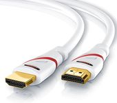 CSL - 8k / 4k HDMI Cable 2.1/2.0 5m - 8K @ 60Hz - 4K @ 120Hz - 48 Gbit/s - 3D - Ultra High Speed with Ethernet - TV Blu-ray PS5 Xbox Series X Switch - white - 5 metres