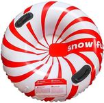 Durable Snow Sled Tube for Adults – Heavy Duty Inflatable Snow Tube with Reinforced Handles, Winter Sledding Tube for Outdoor Fun, Perfect for Snowy Hills & Slopes(Blue)