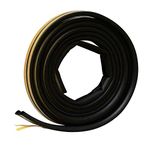 Frost King V25BK 3/8" Wide x 1/4" Tall x 17' Long X-Treme Rubber Weather-Strip Tape, Black