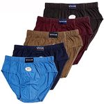 Viswak Mens Brief Combo Pack of 5 | Cotton | Inner Elastic (X-Large) Multicolour