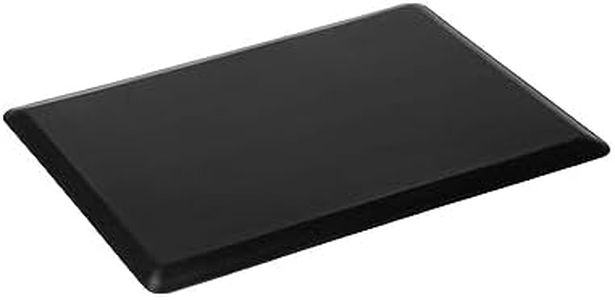 Marlow Anti Fatigue Mat Standing Desk Rug - Comfort Foam Cushioned Mat - Non-Slip and Waterproof for Standing Desk, Kitchen, Home Office or Any Floor (50cm x 80cm, Black)…