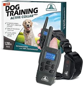 Pet Union PT0Z1 Premium Dog Training Shock Collar, Fully Waterproof, 1200ft Range (Charcoal)