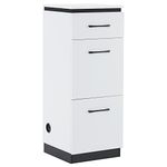 BarberPub Barber Salon Storage Cabinet Barber Organizer with Tool Drawers for Hair Styling Multi-Purpose Beauty Equipment for Barber Salon Shop 2002 (White)