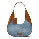 Miraggio Gaby Denim Hobo Shoulder Bag for Women (Denim & Brown)
