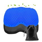 Dinghao Anti-Slip Kayak Gel Seat Cushion Waterproof Thick Kayak Seat Pad U-Shape Breathable Gel Seat Cushion with Non-Slip Cover for Sitting in Kayak, Canoe, Boat, Fishing