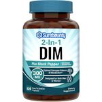 Surebounty DIM Supplement 300mg for Women & Men, Estrogen Balance & Metabolism, Hormone Balance, Menopause Support, Energy Maintainence, High Absorption with Black Pepper Extract, 120 Caps