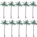 20pcs Plastic Mini Coconut Palm Tree, Fake Artificial Miniature Plant Pots Bonsai Craft Micro Landscape DIY Decor, Miniature Beach Accessories