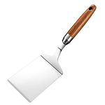 304 Stainless Steel Metal Griddle Spatula - Pancake Flipper - Great for BBQ Grill and Flat Top Griddle - Commercial Grade. (Stainless Steel)