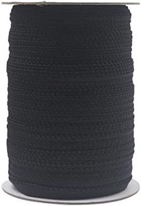 Bristlegrass Picot Loop Elastic Band for Sewing 3/8" 10mm Roll Spool Decorative Frilly Lace Stretchy Ribbon for Lingerie Underwear Sewing Trim (F-3/8 Inch x 50 Yards,Black)