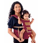 LuvLap Royal Hip Seat Baby Carrier with 4 Carry Positions, Baby Carrier with Hip seat for 6 to 24 Months Baby, Adjustable New-Born to Toddler Carrier, Max Weight Up to 15 Kgs (Purple)