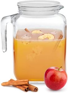 Bormioli Rocco Hermetic Seal Pitcher With Lid and Spout [68 Ounce] for Homemade Juice & Iced Tea or for Glass Milk Bottles, Clear