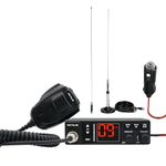 Retevis MB63A CB Radio, AM/FM Complete Kit with Antenna, NB/ANL, 12/24V, Cooling System, 40 Channel, PA System, Cigarette Lighter, VOX, EMG CH9/19 for Self-Driving Travelers