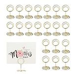 20 Table Number Holders, Tabletop Photo Holder Menu Clips 2.16inch Swirl Metal Place Card Stands for Recipe Reserved Card Photo Picture Office Memo Restaurant Banquet Wedding Birthday Party (Gold)