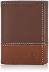 Timberland Men's Hunter Colorblocked Trifold Wallet, Brown/Tan, One Size