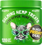 Calming Hemp Treats for Dogs Made in USA with Organic Hemp Natural Separation Aid Helps with Barking, Chewing, Thunder, Fireworks, Aggressive Behavior Soothing Stress Relief Natural Relaxation