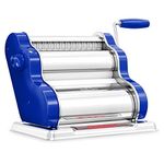 PASTALINDAClassic 200 Pasta Maker Machine, 20 cm Wide Rollers, 9 Thickness Positions, 2 Cutting Positions, Stainless Steel. Includes Reinforced Hand Crank And Two Clamps (Blue)